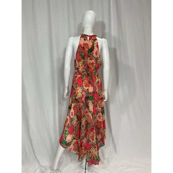 Alc Ltd 'Ellie' Pink Silk Midi Dress Size 10 - Picture 3 of 5